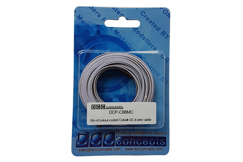 DCC Concepts DCP-CB6MC - Colour Coded Cobalt-SS 4-Wire Cable - 6 Metres