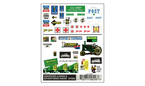 DT556 - Dry Transfer - Assorted Logos & Advertising Signs