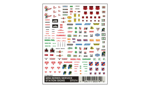 DT574 - Dry Transfer - Service Station Signs