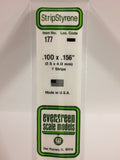 EG177 - Styrene Strip - 0.100 x 0.156 (7pc)