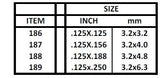 EG186 - Styrene Strip - 0.125 x 0.125 (6pc)