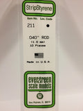EG211 - Plastic Rod - 0.040 (10pc)