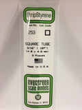 EG253 - Plastic Square Tube - 0.188 (3pc)