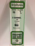 Evergreen - EG753 - Polystyrene Z Channel - Opaque White - 0.100 - 4pc