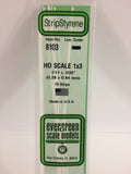 EG8103 - Styrene Strip - 1 x 3 - 10pc (HO Scale)