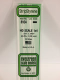 EG8104 - Styrene Strip - 1 x 4 - 10pc (HO Scale)
