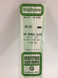 EG8110 - Styrene Strip - 1 x 10 - 10pc (HO Scale)