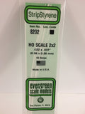 EG8202 - Styrene Strip - 2 x 2 - 10pc (HO Scale)