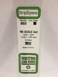 EG8404 - Styrene Strip - 4 x 4 - 10pc (HO Scale)