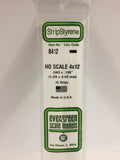 EG8412 - Styrene Strip - 4 x 12 - 10pc (HO Scale)
