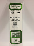 EG8608 - Styrene Strip - 6 x 8 - 10pc (HO Scale)