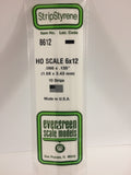 EG8612 - Styrene Strip - 6 x 12 - 10pc (HO Scale)