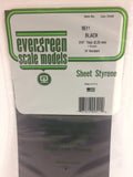 Evergreen - EG9511 - Polystyrene Sheet - Opaque Black - 0.10" - 4pc
