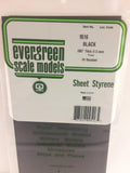 Evergreen - EG9516 - Polystyrene Sheet - Opaque Black - 0.06" - 1pc