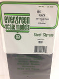 Evergreen - EG9517 - Polystyrene Sheet - Opaque Black - 0.08" - 1pc