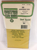 Evergreen - EG9905 - Polystyrene Sheet - Colour Assortment Pack - 0.010" - 5pc