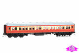 NCR - 4 Passenger Car Set - Red & Cream - WEATHERED (HO Scale)