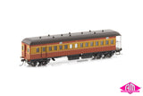 NSWGR End Platform Cars Set 61 Venetian Red & Russet Elliptical Roof FO007 (8 Car set)