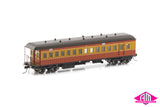 NSWGR End Platform Cars Set 61 Venetian Red & Russet Elliptical Roof FO007 (8 Car set)