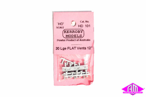 KM-HD101 Large Flat Vents (30 Round Flat Vents 12")