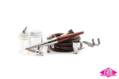 Single Action Airbrush Set - all three heads