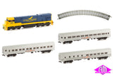 Indian Pacific C30 Loco & 3 Budd Cars Set (With Track)