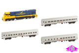 Indian Pacific C30 Loco & 3 Budd Cars Set