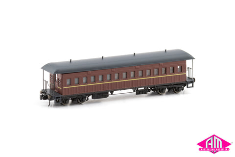 GM-IRUEA - FO Passenger Cars - Indian Red - Suburban Elliptical Roof - Early - Twin Pack (N Scale)
