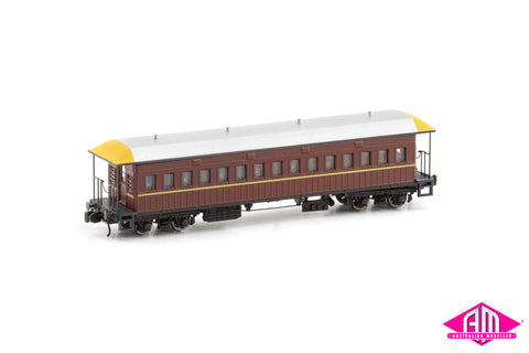 FO Passenger Cars - Indian Red - Suburban Mansard Roof - Early - Twin Pack (N Scale)
