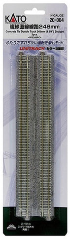 KA20-004 - Unitrack Double Track - Straight 248mm 2pc (N Scale)