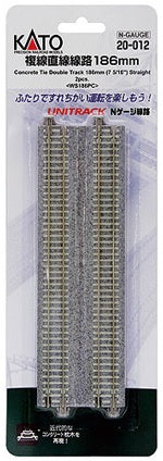 KA20-012 - Unitrack - Double Track - Straight 186mm 2pc (N Scale)