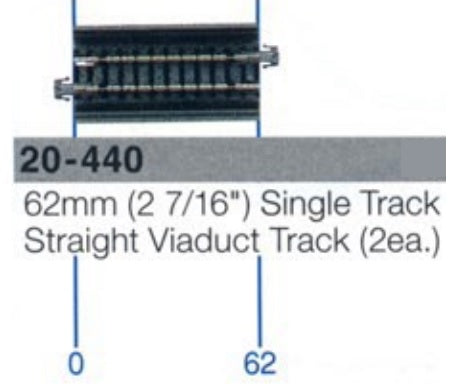 KA20-440 - Unitrack - Signal Viaduct 62mm 2pc (N Scale)