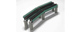 KA20-466 - Deck Girder Bridge - Curve - 488mm - 15 Degrees - Green (N Scale)