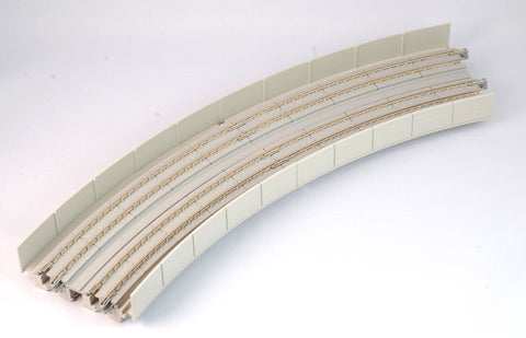 KA20-545 - Double Track Viaduct - Superelevated Easement Curve - 414/381mm Radius (N Scale)