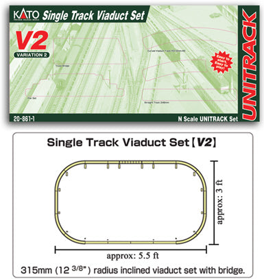 KA20-861-1 - Unitrack Viaduct Bridge Set - V2 (N Scale)