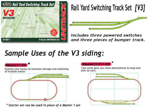 KA20-862-1 - Unitrack Rail Yard Switching Track Set - V3 (N Scale)