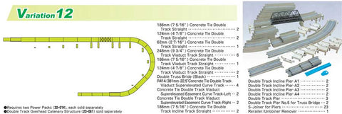 KA20-871 - Unitrack Double Track Viaduct Incline Starter Set - V12 (N Scale)
