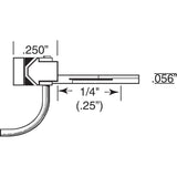 KD-144 - #144 Metal Self Centering Whisker Coupler - Short (1/4") Underset Shank 2pr (HO Scale)