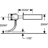 KD-146 - #146 Metal Self Centering Whisker Coupler - Long (25/64") Centerset Shank 2pr (HO Scale)