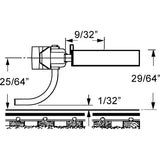 KD-148 - #148 Metal Self Centering Whisker Coupler - Medium (9/32") Centerset Shank 2pr (HO Scale)