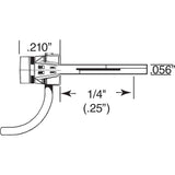 KD-153-25 - #153 Bulk Pack "Scale" Whisker Metal Couplers - Short (1/4") Centerset Shank 25 pair (HO Scale)