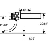 KD-153 - #153 "Scale" Metal Self Centering Whisker Coupler - Short (1/4") Centerset Shank 2pr (HO Scale)