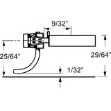 KD-158 - #158 "Scale" Metal Self Centering Whisker Coupler - Medium (9/32") Centerset Shank 2pr (HO Scale)