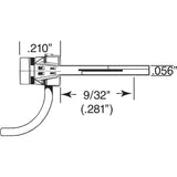 KD-158 - #158 "Scale" Metal Self Centering Whisker Coupler - Medium (9/32") Centerset Shank 2pr (HO Scale)