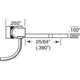 KD-21 - #21 Long (25/64") Underset Shank 2pr (HO Scale)