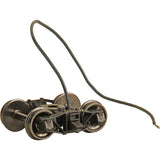 KD-593 - #593 Arch Bar Electrical Pickup Self Centering Caboose Trucks with 33" Smooth Back Wheels - HGC (HO Scale)