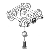 KD-593 - #593 Arch Bar Electrical Pickup Self Centering Caboose Trucks with 33" Smooth Back Wheels - HGC (HO Scale)