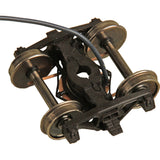 KD-593 - #593 Arch Bar Electrical Pickup Self Centering Caboose Trucks with 33" Smooth Back Wheels - HGC (HO Scale)