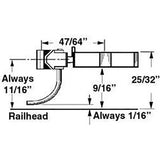 KD-740 - #740 Medium Centerset Shank Metal Coupler with Metal Draft Gear Box - Black 2pr (O Scale)