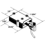 KD-740 - #740 Medium Centerset Shank Metal Coupler with Metal Draft Gear Box - Black 2pr (O Scale)